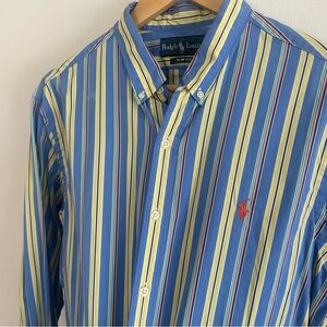 Ralph Lauren vintage blue Striped Men's Shirt
